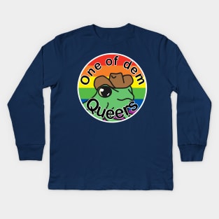 Pride Frog with a cowboy hat- rainbow Kids Long Sleeve T-Shirt